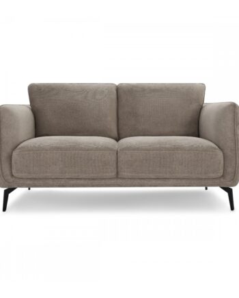 Selena   Pers  Sofa Camel Brun Stof Og Sort Metal