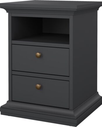 Sengebord Natbord Vesterholm Nora  Mat Grå     Skuffer  åbent Rum  Danskproduceret Fsc  H59ã B44ã D40 Cm