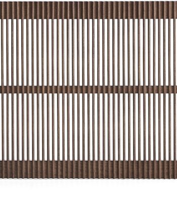 Sengegavl Kave Home Beyla  Mørkebrun Egetræsfiner  Lodrette Lameller  B175 H70 Cm