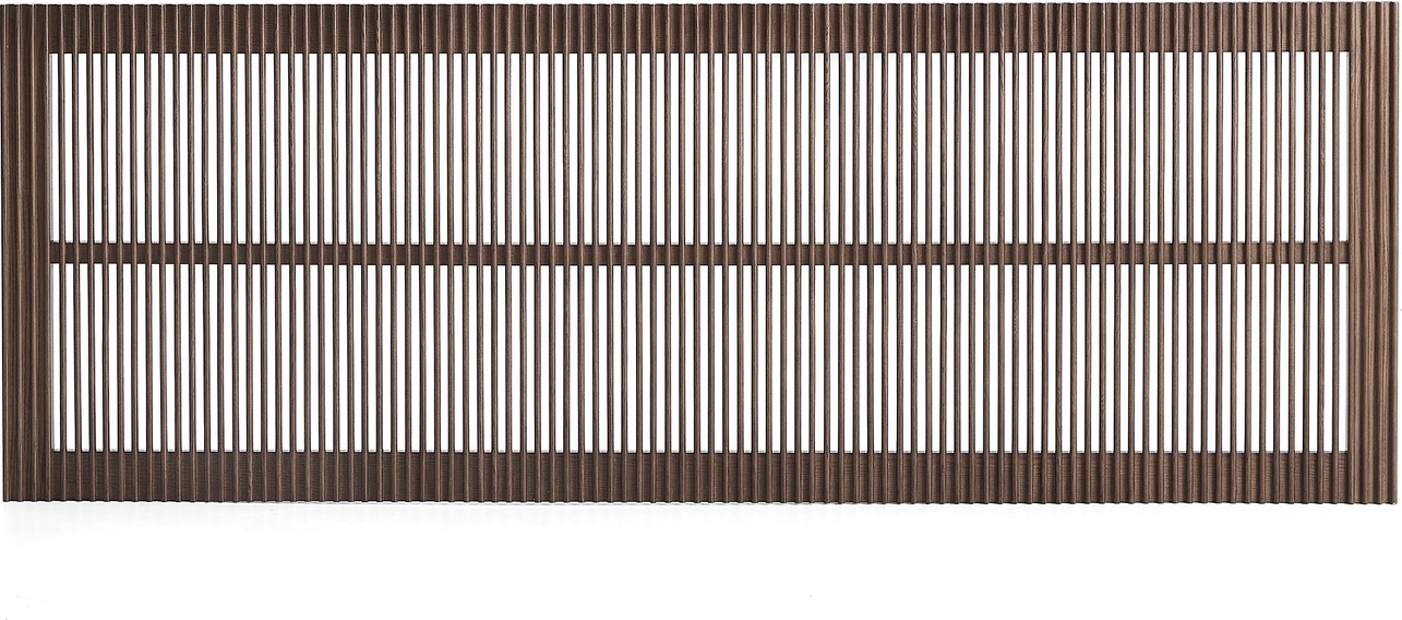 Sengegavl Kave Home Beyla Mørkebrun Med Lodrette Lameller Egetræsfiner H70xb195xd3 Cm