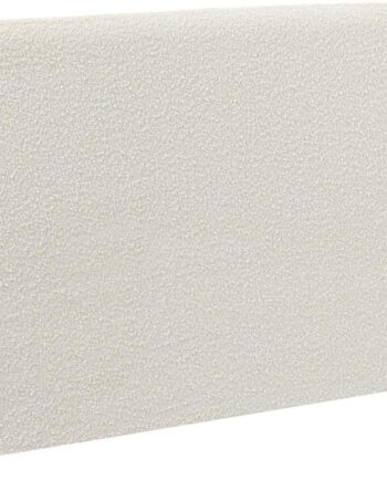 Sengegavl Kave Home Lydia Polstret Stof Hvid Shearling H76   B178   D7 Cm