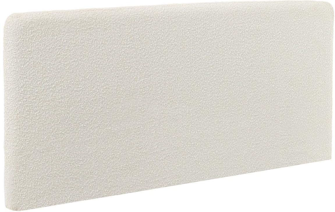 Sengegavl Kave Home Lydia Polstret Stof Hvid Shearling H76   B178   D7 Cm
