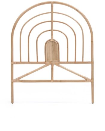 Sengegavl Kave Home Sundberg Rattan Natur ø90 H110 Rustik Kolonial