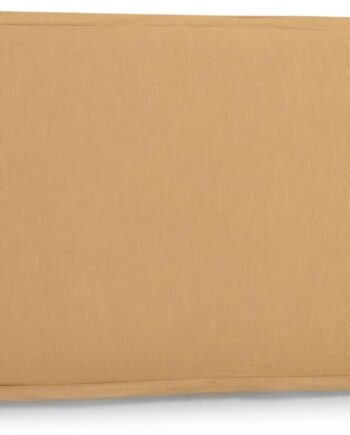 Sengegavl Kave Home Tanit Polstret Stof Sennepsfarvet 106x206 Cm