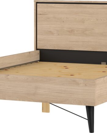 Sengeramme Sengestel Vesterholm Askø 140x200 Cm  Jackson Hickory  Spånplade  Med Lamelbund