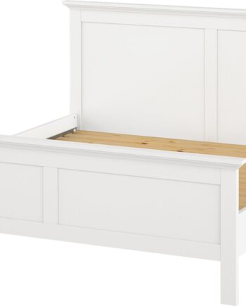 Sengeramme Sengestel Vesterholm Nora 160x200  Hvid Spånplade  Med Lamelbund  H110 Cm