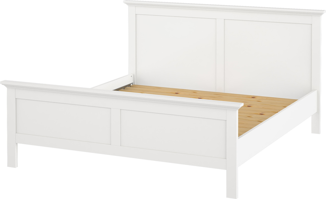 Sengeramme Sengestel Vesterholm Nora 160x200 Hvid Spånplade Med Lamelbund H110 Cm