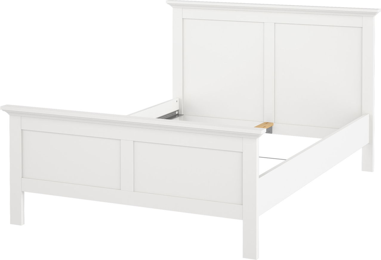 Sengeramme Sengestel 140x200 Cm Vesterholm Nora Hvid Spånplade Uden Lamelbund