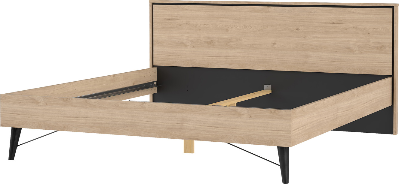 Sengeramme Vesterholm Askø 180x200 Cm Jackson Hickory Spånplade Bøgben Malet Finish Uden Lamelbund