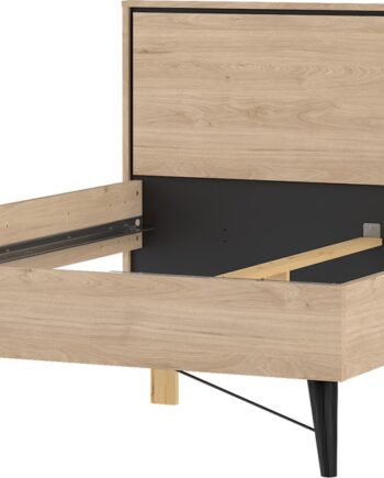 Sengeramme Vesterholm Askø 140x200 Cm  Jackson Hickory  Spånplade  Uden Lamelbund