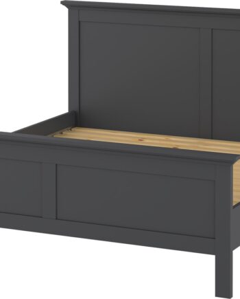 Sengeramme Vesterholm Nora Til Dobbeltseng 160x200 Cm Med Lamelbund  Mat Grå Spånplade