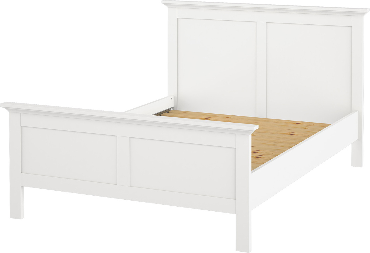 Sengeramme Vesterholm Nora 140x200 Cm Hvid Spånplade Med Lamelbund