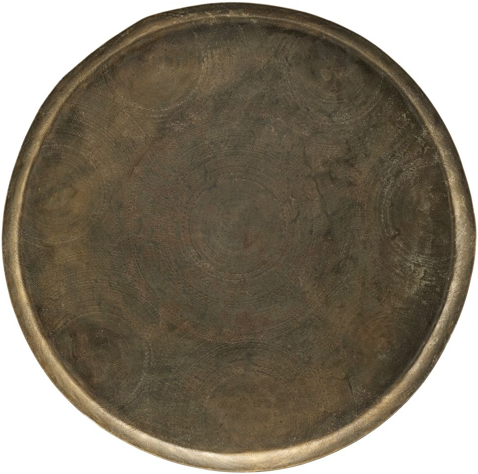 Serveringsbakke House Doctor Jhansi Antik Messing ø80 H5 Cm