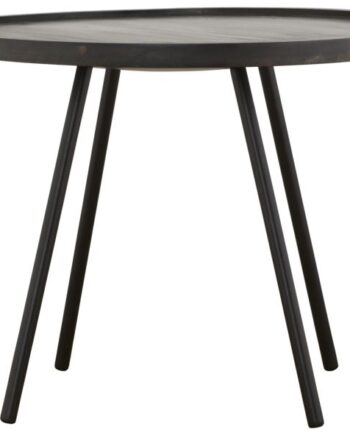 Sidebord House Doctor Juco ø60   H45 Cm Sortbejdset Mangotræ Og Jern