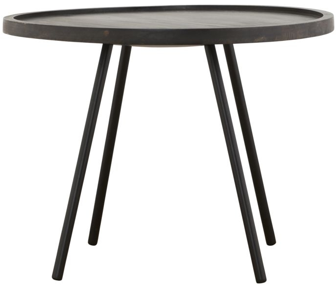 Sidebord House Doctor Juco ø60 H45 Cm Sortbejdset Mangotræ Og Jern
