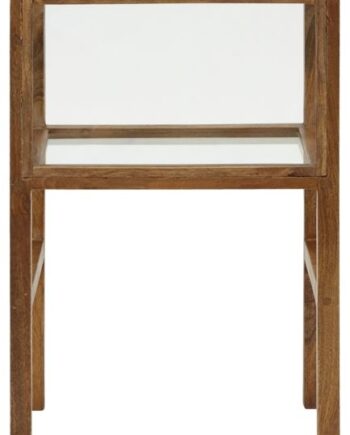 Sidebord House Doctor Montre Antik Brun Mangotræ Og Glas H60xb38xd28 Cm
