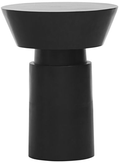 Sidebord House Doctor Nanded ø40 H50 Cm Aluminium Sort Antik Hjørne- Og Bakkebord