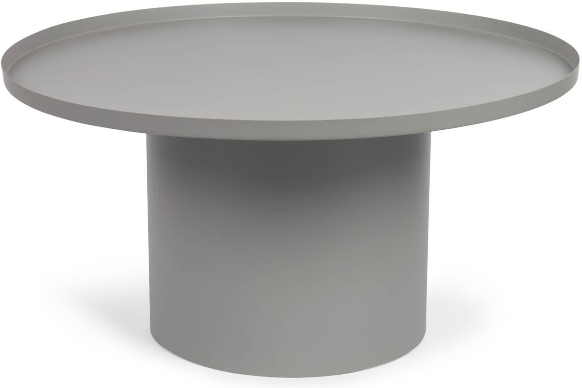 Sidebord Kave Home Fleksa Småbord ø72 36 Cm Metalgrå Nordisk Moderne Design