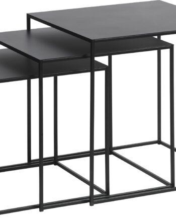 Sidebord Nordique Design Pebble   Sort Metal  Kubisk Minimalistisk 50x50 Cm   Det Met-serien
