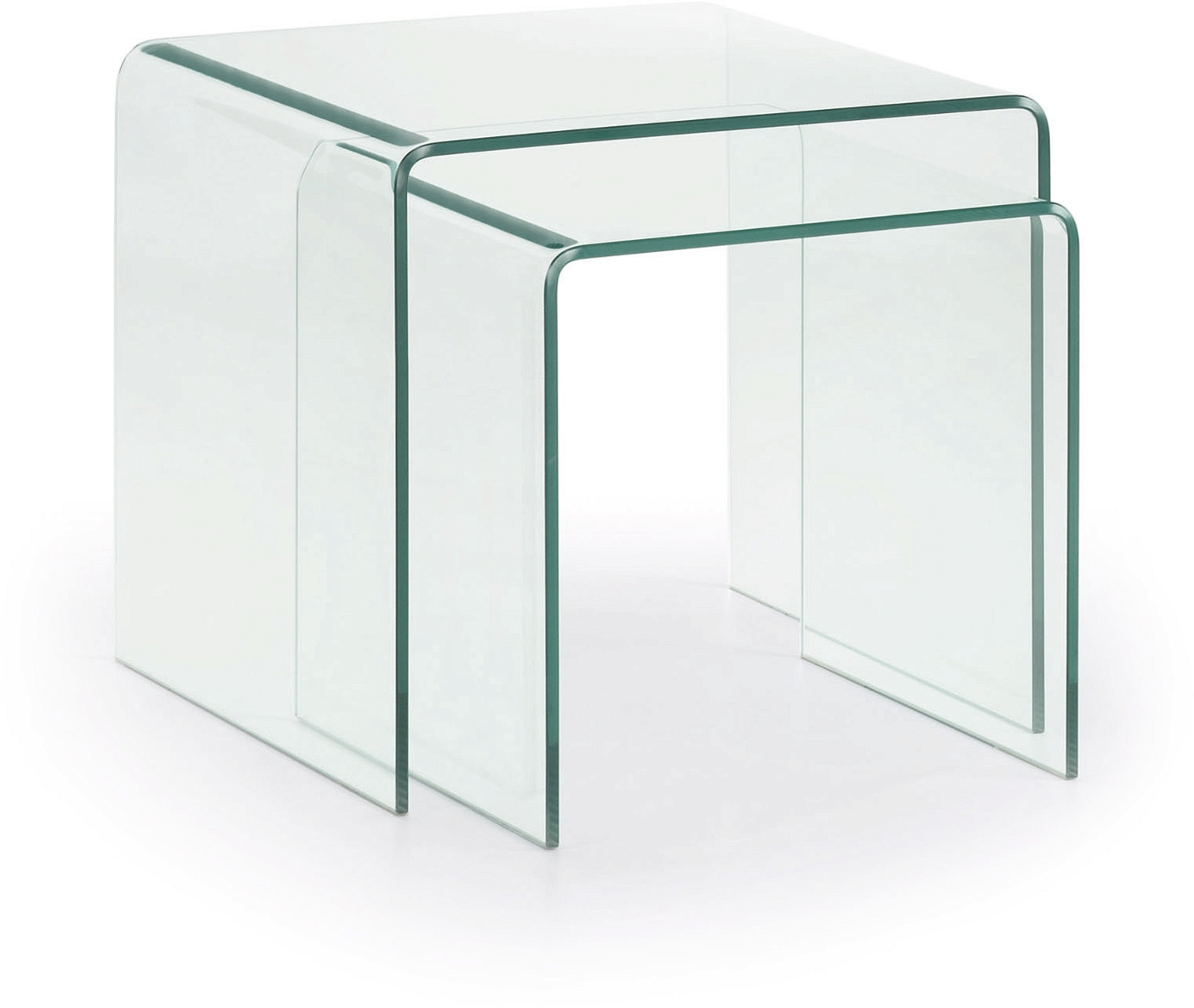 Sidebord   Småbord Kave Home Burano 50x50x45 Cm Hærdet Glas