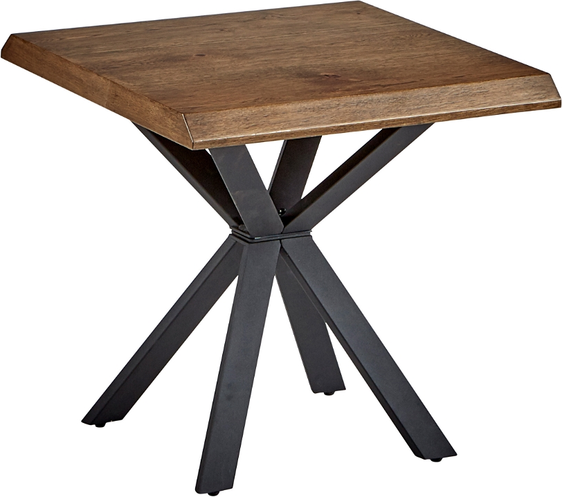 Sidebord Småbord Nordique Design Arno Røget Egetræ Sort Metal 60 60 56 Cm