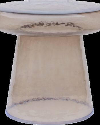 Sidebord   Småbord Woood Collection Bruntonet Håndværkspræget Glas  H38   B40   D40 Cm
