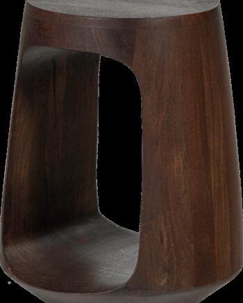 Sidebord   Småbord Woood Collection   Brunt Mangotræ H45   33   33 Cm Skulpturelt Organisk Design