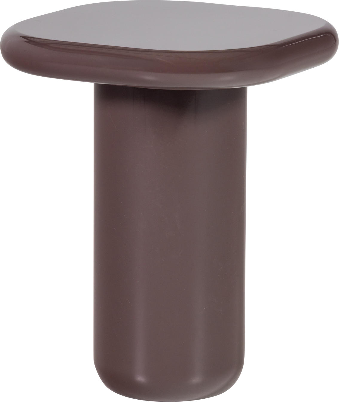 Sidebord Småbord Woood Collection Mørkebrun Højglans Mdf Fsc H61xb50xl50 Cm