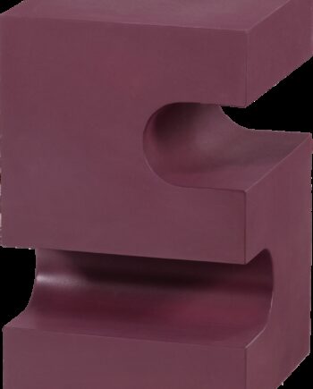 Sidebord   Småbord Woood Collection  Pulverlakeret Metal  Lilla Brun  Geometrisk  H48xb30xd30 Cm