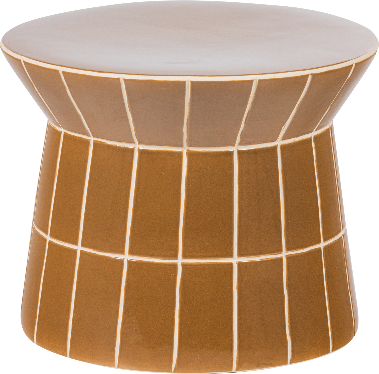Sidebord Woood Collection Honninggul Blank Keramik H30xb38xd38 Cm