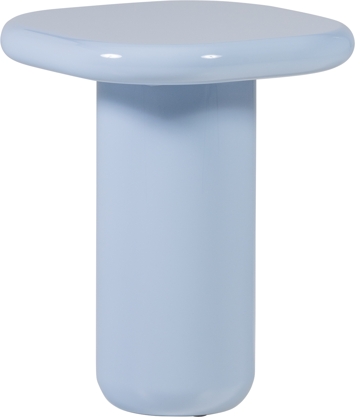 Sidebord Woood Collection Lyseblå Højglans Mdf Minimalistisk Side- Og Natbord Fsc H61xb50xd50 Cm