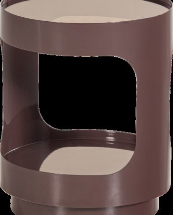 Sidebord Woood Collection Sero   Småbord   Brun Pulverlakeret Metal Med Glasbordplade  37ã 37ã 45 Cm  Leveres Samlet