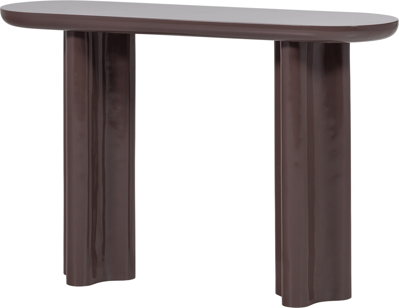 Sidebord Woood Collection Smalt Aflastningsbord Mørkebrun Højglans Træ Mdf Fsc H80xb120xd35 Cm