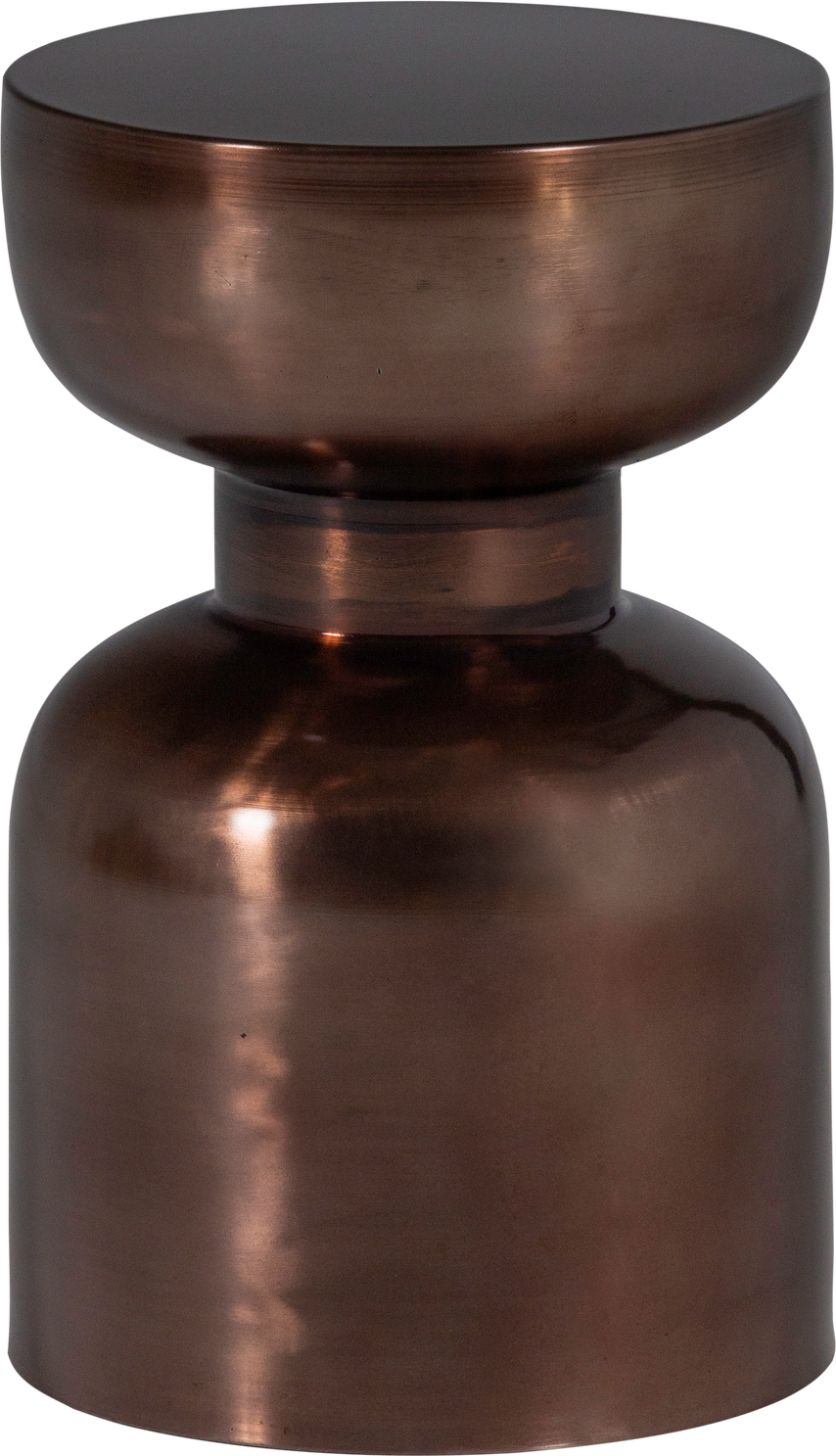 Sidebord Woood Collection Spejlblank Bronzefinish Metal Aflastningsbord 47x30 Cm