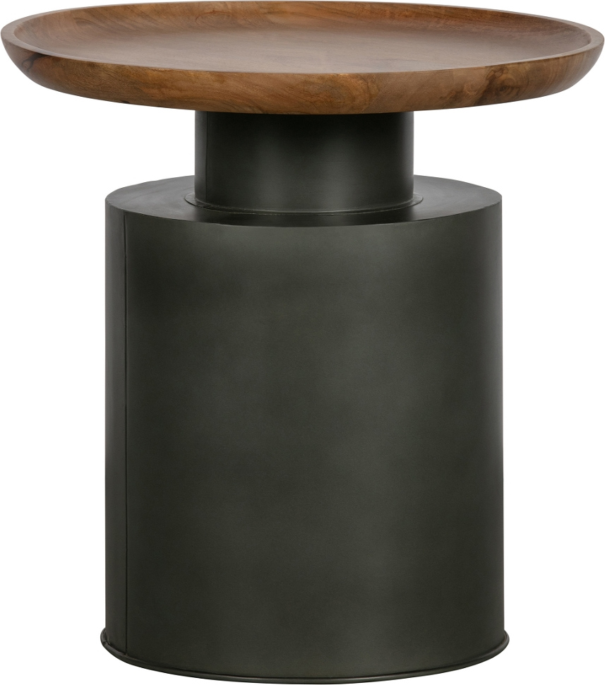 Sidebord Woood Exclusive Dua ø53 Cm Sort   Metal-   Mangotræsbord
