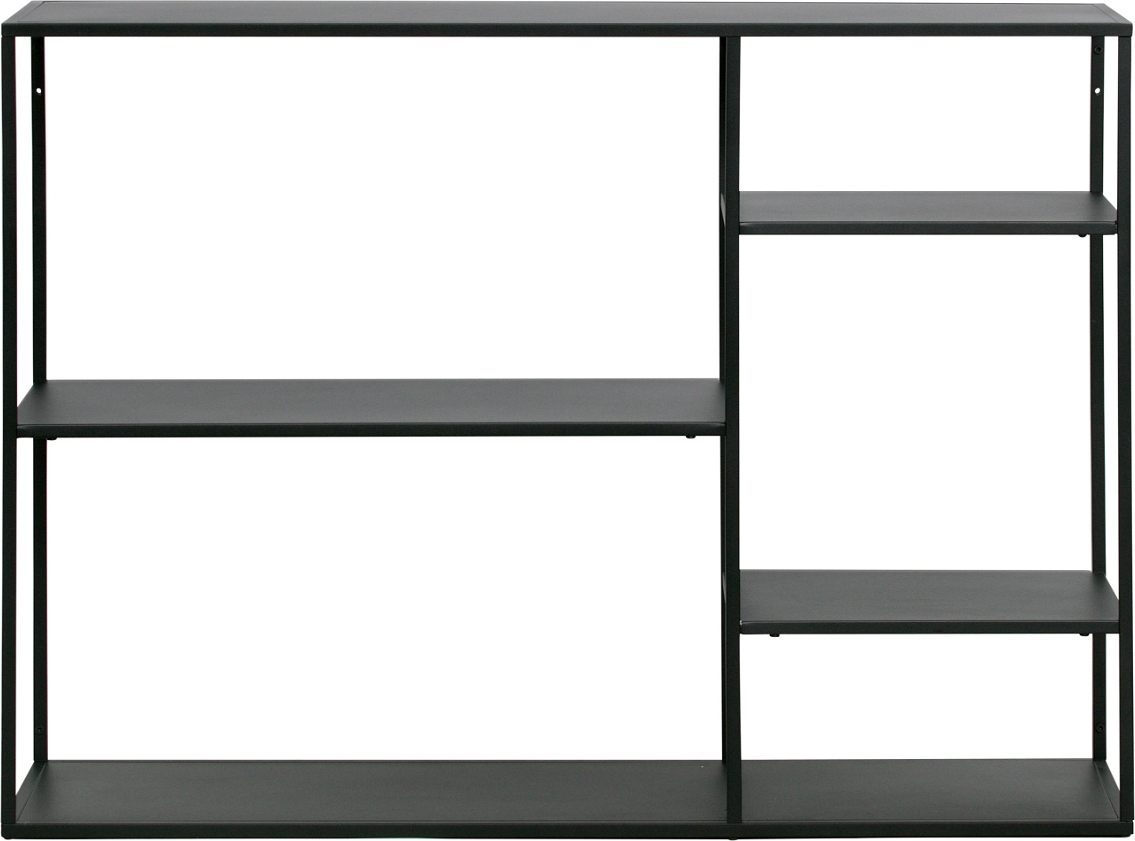 Sidebord Woood Exclusive June Med   Hylder  Sort Lakeret Metal  87 5ã 120ã 35 Cm