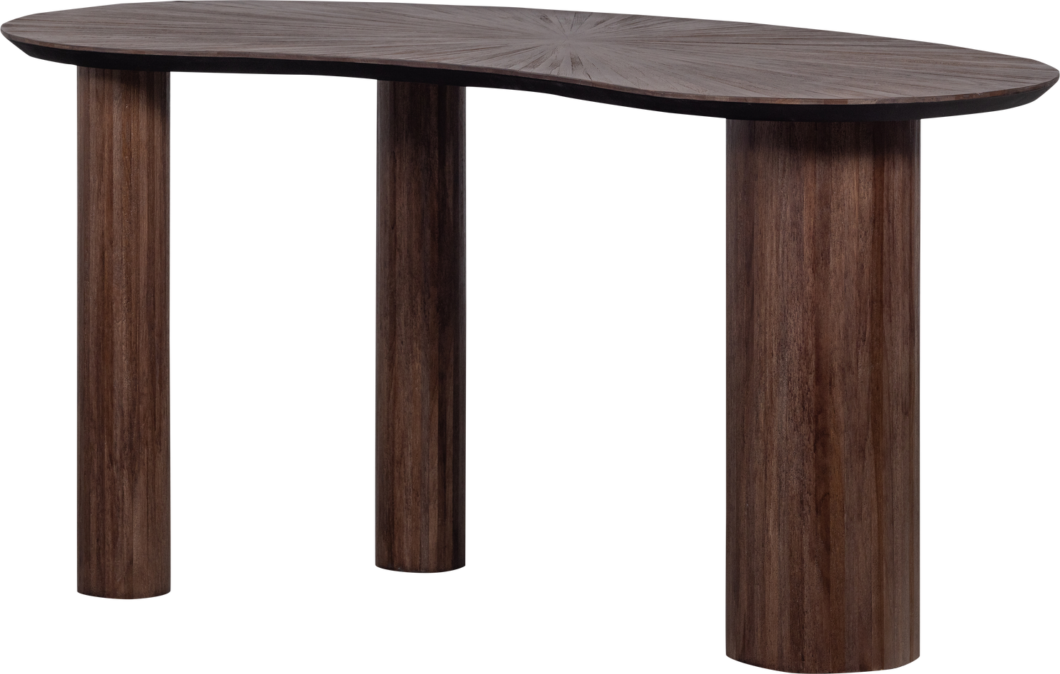 Sidebord Woood Sun Teak Mørkebrun Let Rødlig 150x62x76 Cm Organisk Konsol- Og Skrivebord
