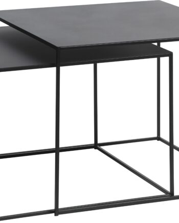 Sidebordssæt   Stk Nordique Design Pebble Sort Metal