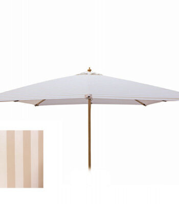 Signe Markedsparasol 3x3 Meter Hvid Beige Stribet