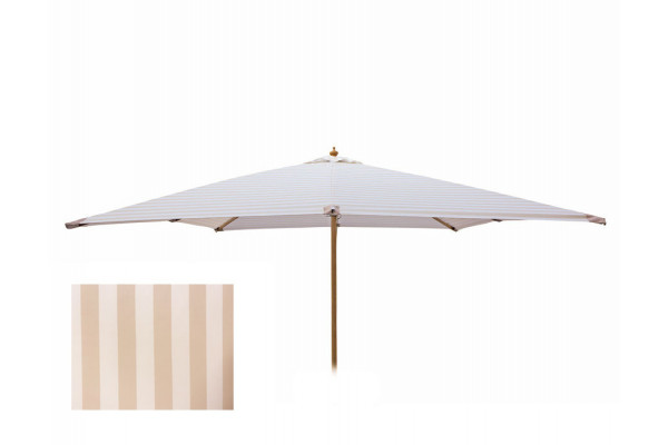 Signe Markedsparasol 3x3 Meter Hvid Beige Stribet