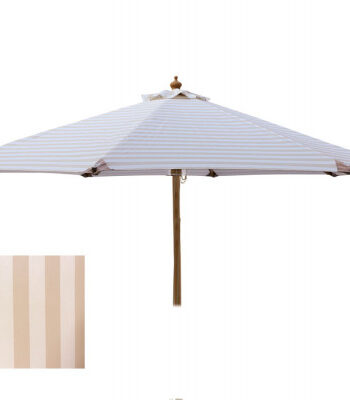 Signe Parasol     Meter  -delt Hvid Beige Stribet