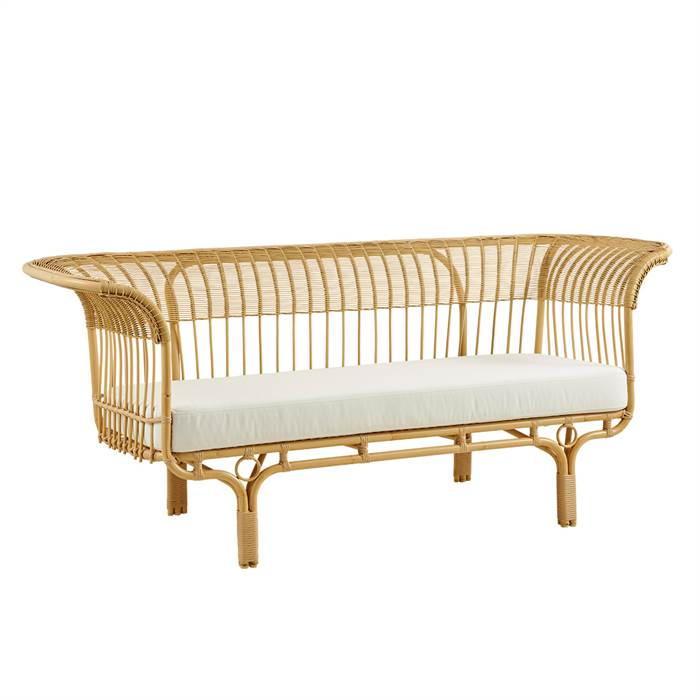Sika Design Belladonna Sofa Alu-rattan Natural Inkl  Hynde   B450 White Quick Dry B450-white : Erling Christensen Møbler