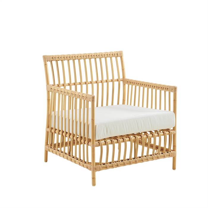 Sika Design Caroline Lænestol Exterior Natural Inkl  Sædehynde   B450 White Quick Dry B450-white : Erling Christensen Møbler