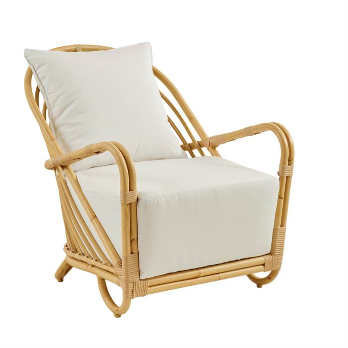 Sika Design Charlottenborg Lænestol Natural Inkl  Hynde   B450 White Quick Dry B450-white : Erling Christensen Møbler