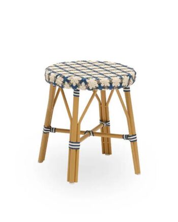 Sika Design Simone Exterior Skammel Starweave Ivory   Navy Blue   Cappuccino Artfibre  : Erling Christensen Møbler