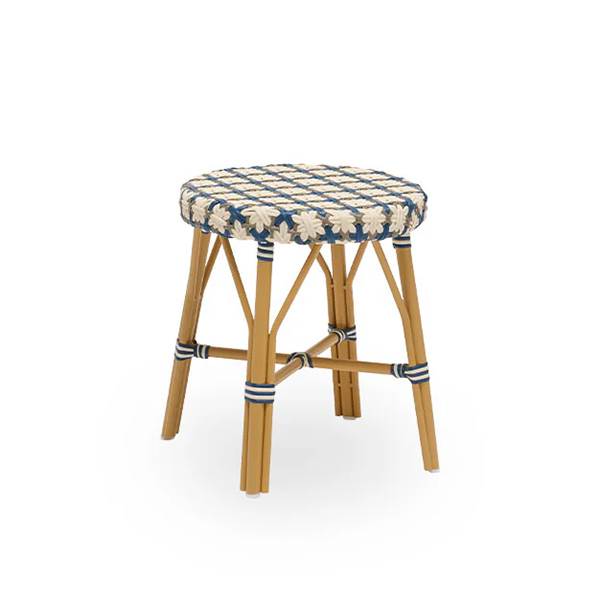 Sika Design Simone Exterior Skammel Starweave Ivory Navy Blue Cappuccino Artfibre : Erling Christensen Møbler