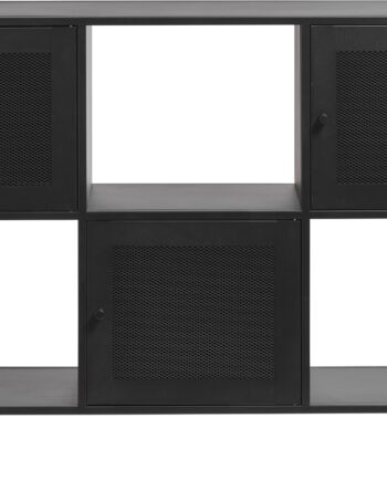 Skænk Buffet Nordique Design Malibu Sort Metal    Døre   B120xh81xd35 Cm  Industrielt Design