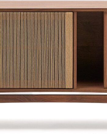 Skænk Kave Home Elan  Mørk Natur Massivt Træ Sideboard B180 D45 H73    Låger   Skuffer