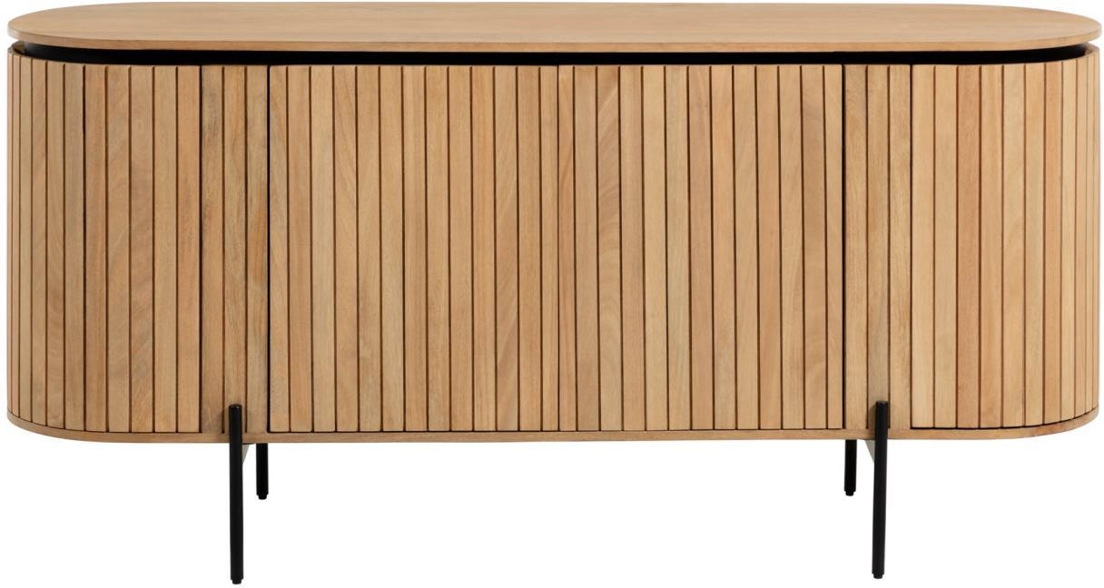 Skænk Kave Home Licia Massiv Mangotræ Og Akacietræ Nordic-modern Opbevaringsskænk H80ã B45ã L170 Cm