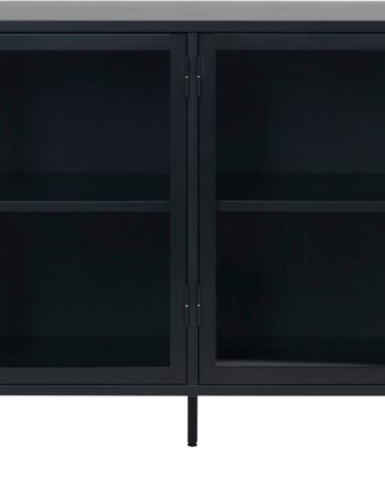 Skænk Nordique Design Carmel   Sort Koldvalset Stål   Glas H85ã B170ã D40 Cm